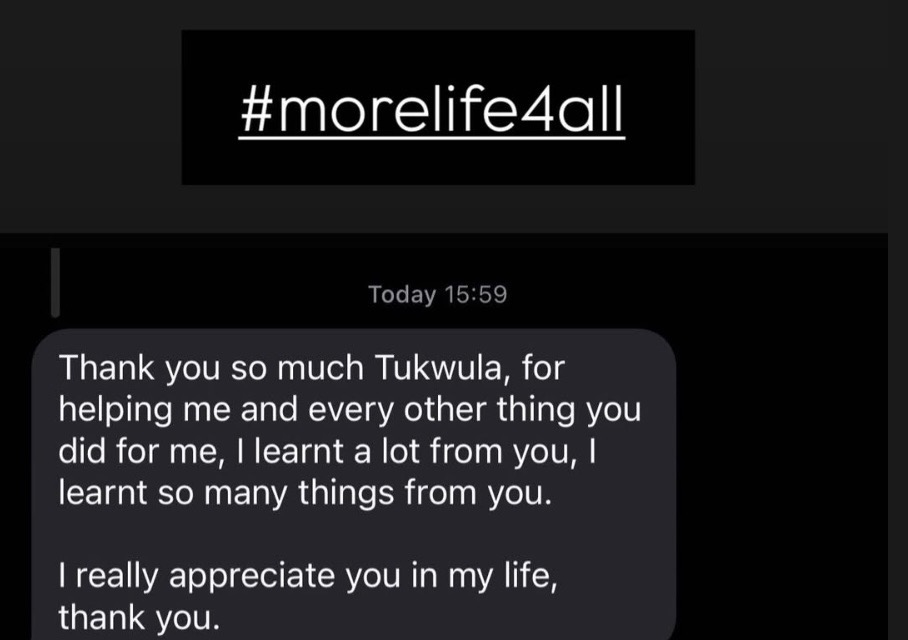 Reader message: I learnt so many things from you, I really appreciate you in my life
