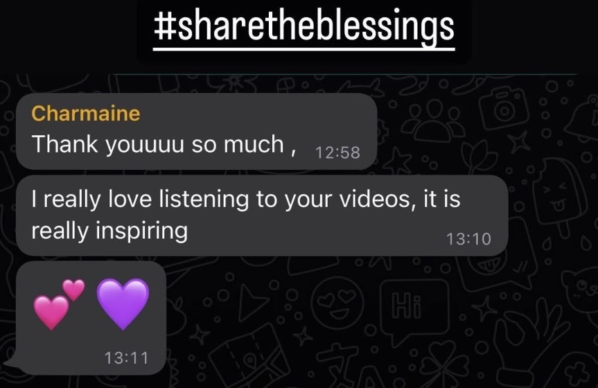 Reader message: I really love listening to your videos, it is really inspiring