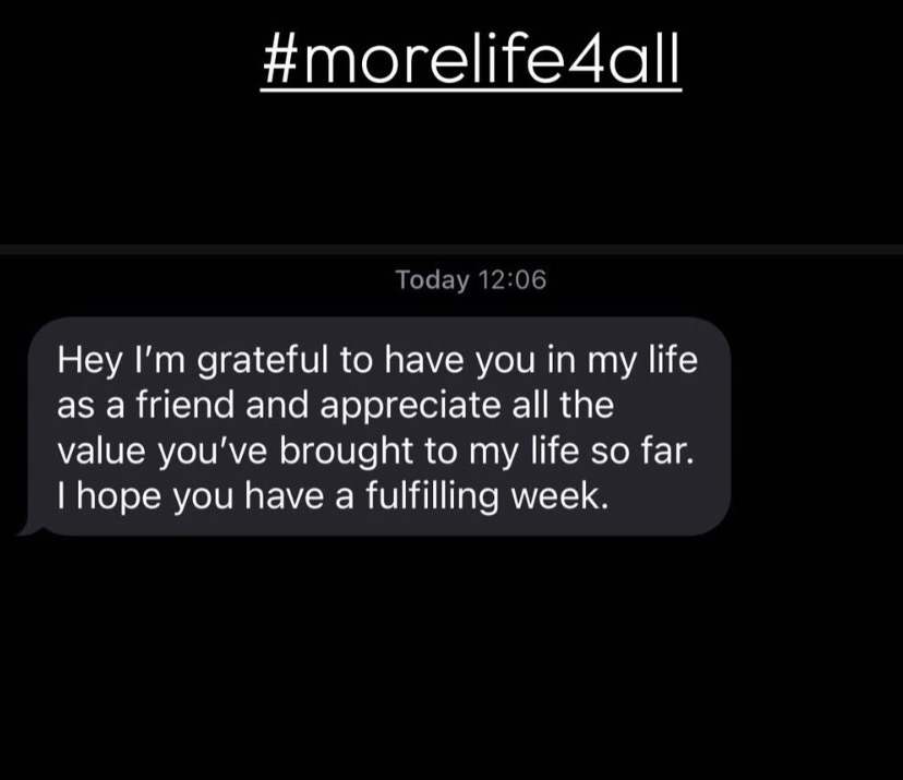 Reader message: grateful to have you in my life and appreciate all the value
